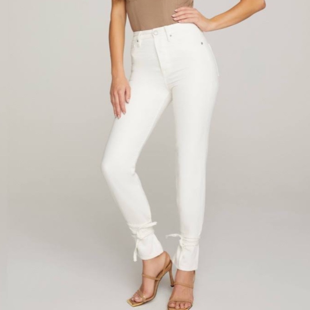 Good American Good Boy Ankle Wrap Jeans